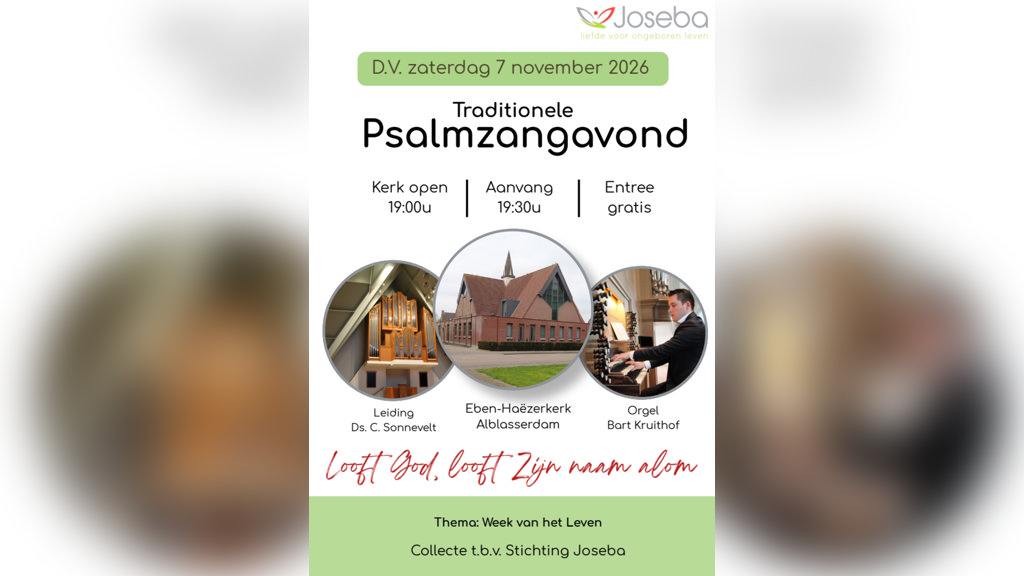 Traditionele psalmzangavond in Papendrecht